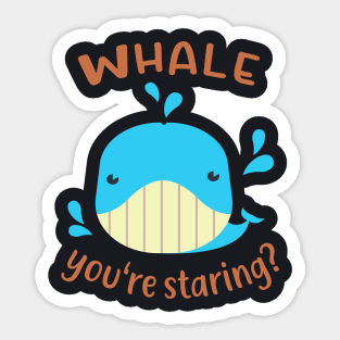 Whale funny pun Sticker